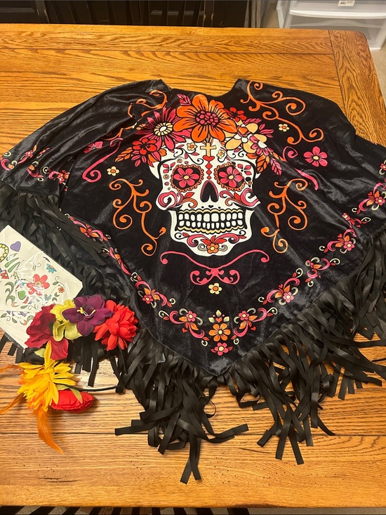Halloween Costumes Other - Day of the Dead Costume, head piece and tattoos/2